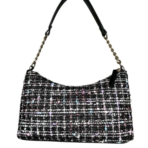 Juicy Couture Open Heart Shoulder Bag In Tweed NWOT